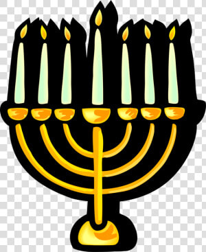 Vector Illustration Of Jewish Chanukah Hanukkah Menorah   Jewish Faith  HD Png Download