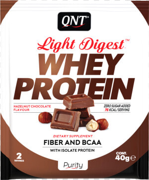 Light Digest Whey Protein 40g Monodose Hazelnut Chocolate   Light Digest Whey Protein Chocolate Belga  HD Png Download