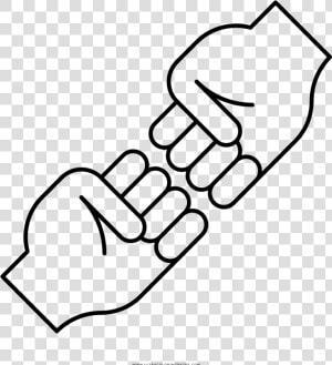 Fist Bump Coloring Page   Line Art  HD Png Download