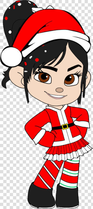 Vanellope As Mrs Claus With Santa Hat   Felix Calhoun And Vanellope  HD Png Download