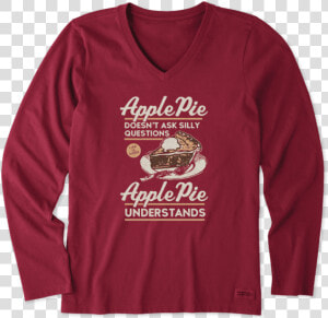 Women S Apple Pie Understands Long Sleeve Crusher Vee   Sweatshirt  HD Png Download