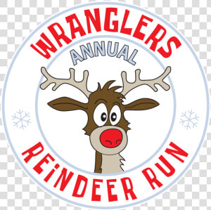 3rd Annual Wrangler Reindeer Run 1k And 5k Race   Cartoon  HD Png Download