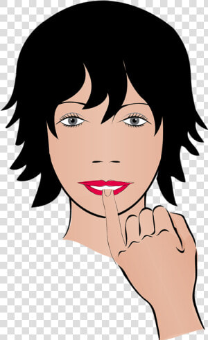 Transparent Biting Lip Png   Cartoon  Png Download