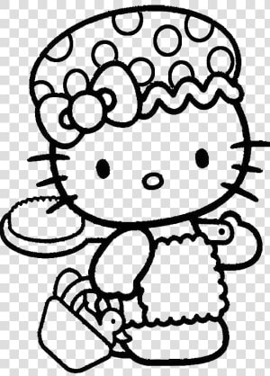 Transparent Kitty Face Png   Easy To Color Hello Kitty  Png Download