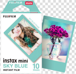 Fujifilm Instax Mini Instant Film Sky Blue   Fujifilm Instax Mini Sky Blue Film  HD Png Download