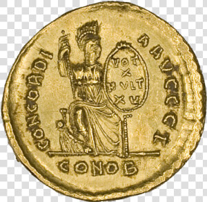 Sophia Moss Quality   Solidus  coin  Of Emperor Theodosius  HD Png Download