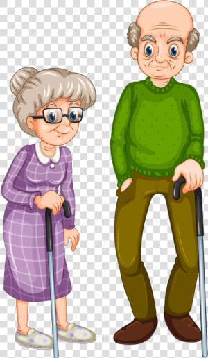 Grandfather Transparent   Grandfather And Grandmother Clipart  HD Png Download