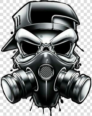 Skull Gas Mask Png   Gas Mask Skull Graffiti  Transparent Png