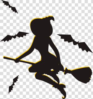 Halloween Witch Poster   Flying Halloween Witch Png  Transparent Png