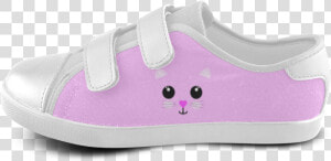 Kawaii Kitty Velcro Canvas Kid S Shoes   Skate Shoe  HD Png Download