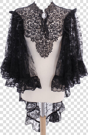 Whitby Lace Applique Gothic Cape   Blouse  HD Png Download