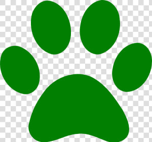 Green Paw Print Clip   Green Paw Print Clip Art  HD Png Download