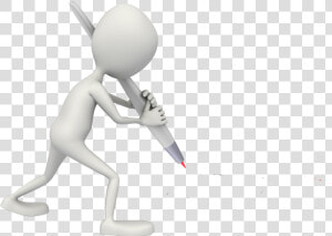 Stickman With Pen   Iconos De Trabajo Individual  HD Png Download