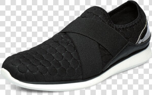 13 236 Tenis Casual Moderno Negro Con Suela Blanca   Slip on Shoe  HD Png Download