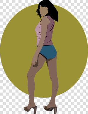 Woman  Attitude  Posture  Person  Concentration  Sexy   Cartoon  HD Png Download