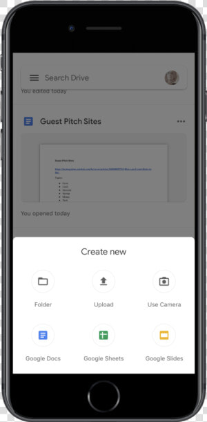 Adding New Files In Google Drive App   Iphone  HD Png Download