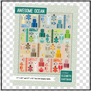 Awesome Ocean Quilt Pattern By Elizabeth Hartman Eh036   Elizabeth Hartman Ocean Quilt  HD Png Download