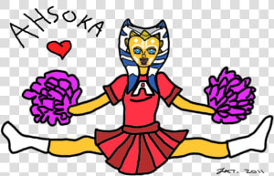 Ahsoka Cheerleader Doodle By Djklink20009 On Clipart   Ahsoka Cheerleader  HD Png Download