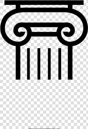 Greek Column Coloring Page   Columna Griega Dibujo Png  Transparent Png