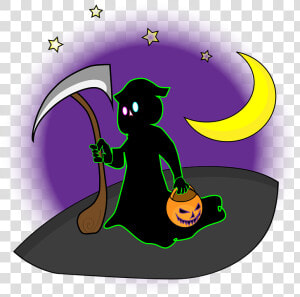 Halloween  Death  Moon  Night  Costume  Gothic  Dead   Cartoon  HD Png Download