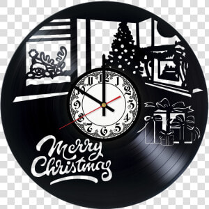 Marry Christmas Vinyl Record Wall Clock The Superb   Christmas Vinyl Clock  HD Png Download