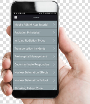 Hand Holding A Mobile Phone With Remm App Displaying   Mobile Phone With Hand Transparent Free  HD Png Download