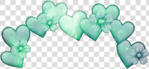  crown  flower  galaxy  heart  green  flowercrown  lovecrown   Transparent Green Flower Crown  HD Png Download