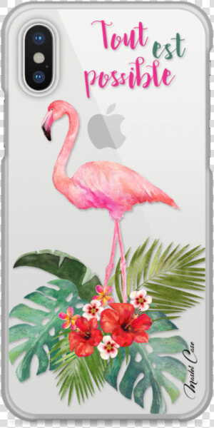 Coque Iphone X Tropical Watercolor Flamingo   Coque Iphone X Princesse  HD Png Download