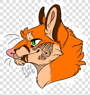 Fox Wuth Face Tatoo   Cartoon  HD Png Download