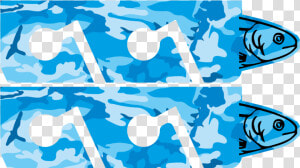 Blue Camouflage Fishing Rod Rack  HD Png Download