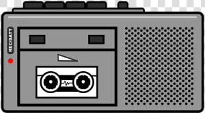 Voice Recorder  Cassette Recorder  Recorder  Tape   Modern Tape Recorder Clipart  HD Png Download