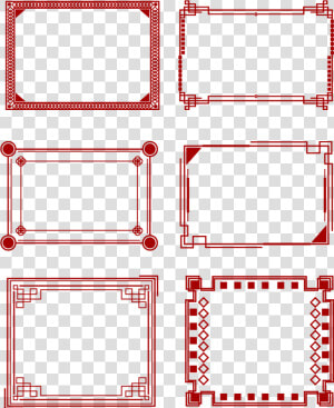 Chinese Style Border Creative Classical Png And Psd   Simple Red Border Transparent  Png Download