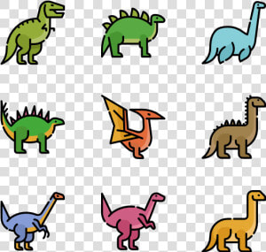 Dinosaurs Png Clipart   Dinosaurs In A Line  Transparent Png