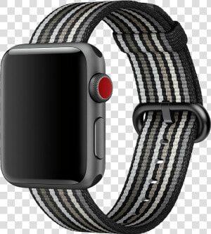 38mm Black Stripe Woven Nylon   Apple Watch Black Stripe Woven Nylon  HD Png Download