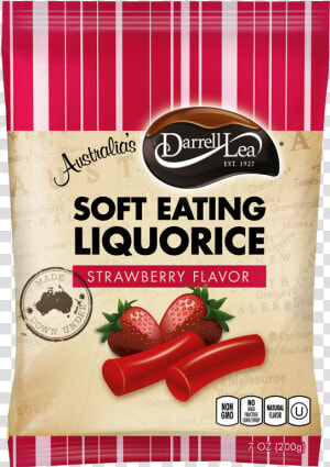 Darrell Lea Strawberry Licorice   Darrell Lea Soft Eating Licorice  HD Png Download