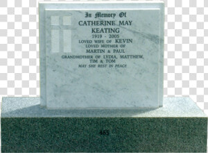 L9 Carrara Marble Headstone Image   Memorial  HD Png Download