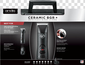 Ceramic Bgr Detachable Blade Clipper   Andis Clipper Bgr  Cordless  HD Png Download