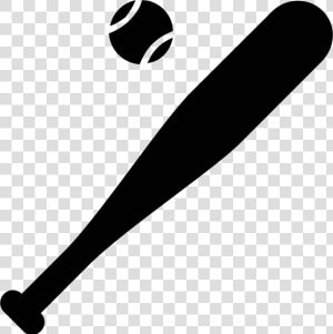 Black Clipart Baseball Bat   Baseball Bat Clipart Black And White  HD Png Download