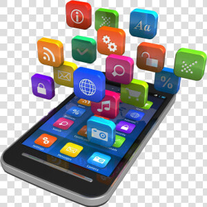 Apps Popping Out Of Phone  HD Png Download