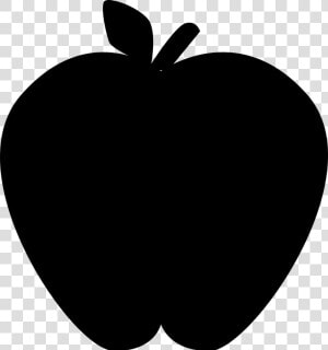 Black Apple 2 Svg Clip Arts   Apple Silhouette Png  Transparent Png