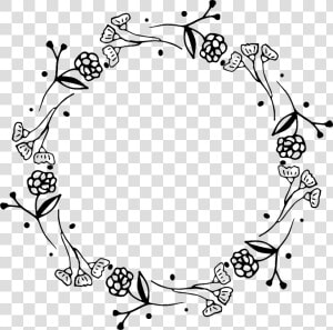 Creative Wreath Free Buckle Black And White Wreath  HD Png Download