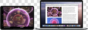 Ipad Next To Macbook Using Sidecar   Iphone  HD Png Download