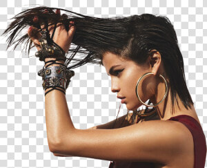 Sexy Selena Gomez Holding Her Hairs Png Image   Selena Gomez Vogue Photoshoot  Transparent Png