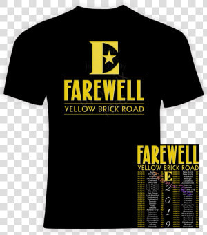 Elton John Farewell Yellow Brick Road 2019 T Shirt   Active Shirt  HD Png Download