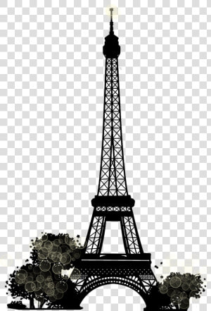 Eiffel Tower Landmark Clip Art   Eiffel Tower Painted On Wall  HD Png Download