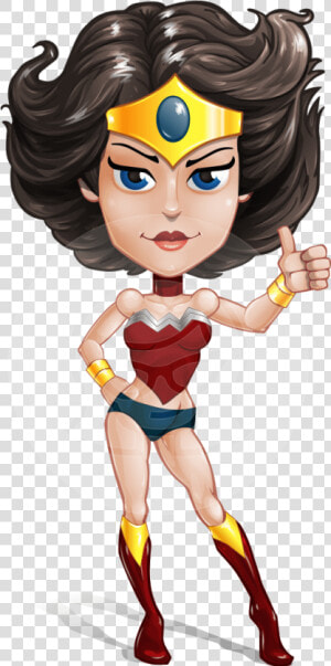 Cute Cartoon Girl Superhero Vector Character Aka Lady   Cute Cartoon Girl Character  HD Png Download