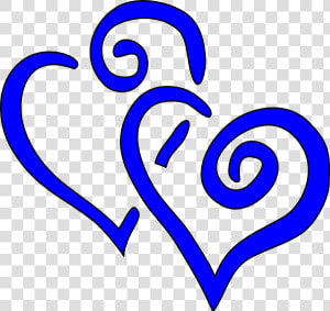 Royal Blue Intertwined Hearts Clip Art At Clker   Royal Blue Wedding Hearts  HD Png Download