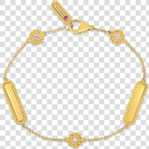 Roberto Coin Bracelet With Alternating Diamond Stations   Bracelet  HD Png Download