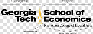 Combined Logo With Labeled Parts   Georgia Institute Of Technology  HD Png Download