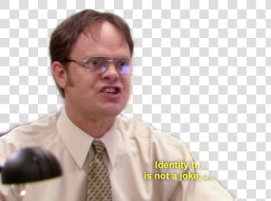  freetoedit  dwight  schrute  meme  identity  theft   Public Speaking  HD Png Download